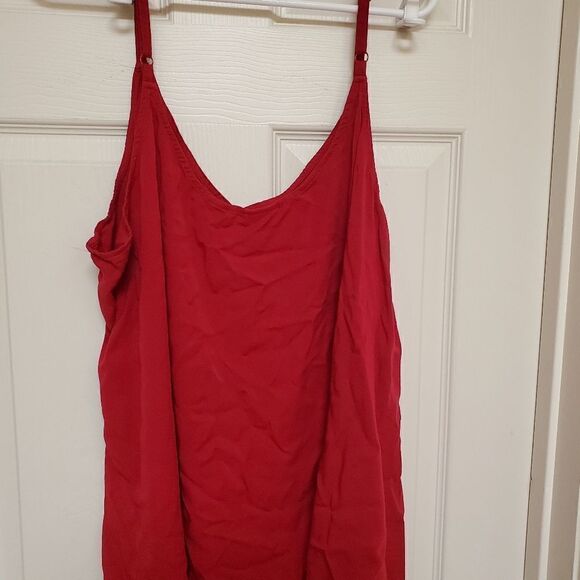 Plus Size Red Camisole Spaghetti Strap Tank 4X - Picture 4 of 6